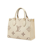 ルイ ヴィトン モノグラム アンプラント オンザゴーPM ハンドバッグ M45654 クレーム ボワドローズ ベージュ系 レザー レディース LOUIS VUITTON 【中古】